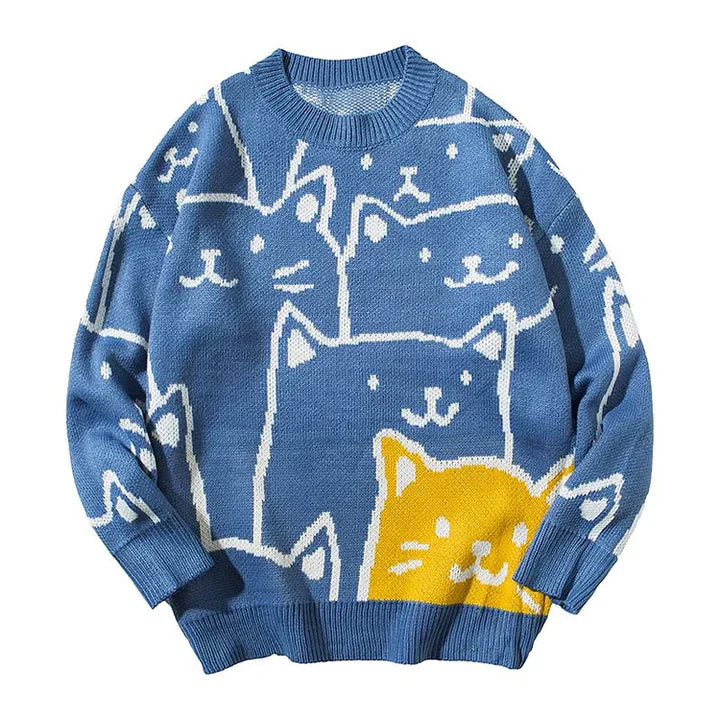 Maglione alla moda con gatto