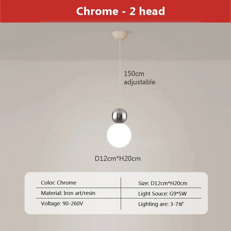 OrbGlo - Lampada a sospensione a sfera