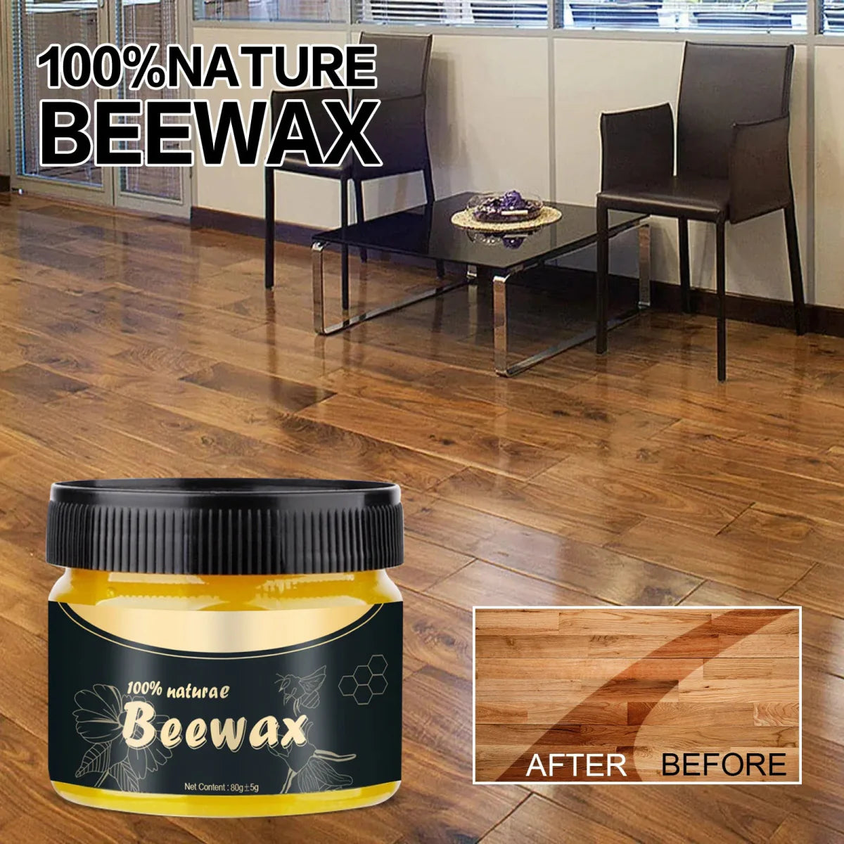 Cera de abejas natural™ | Pulidor de madera