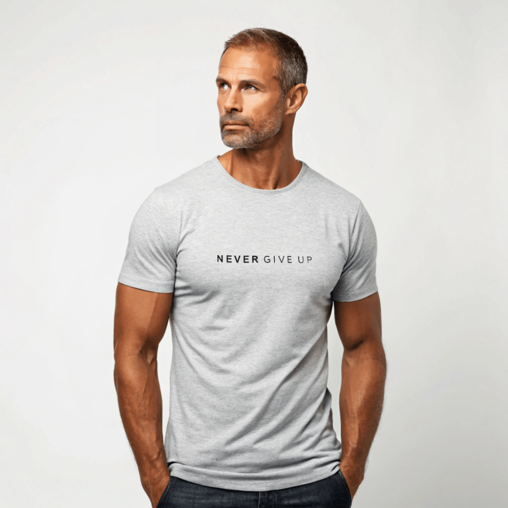 Never give up t-shirt