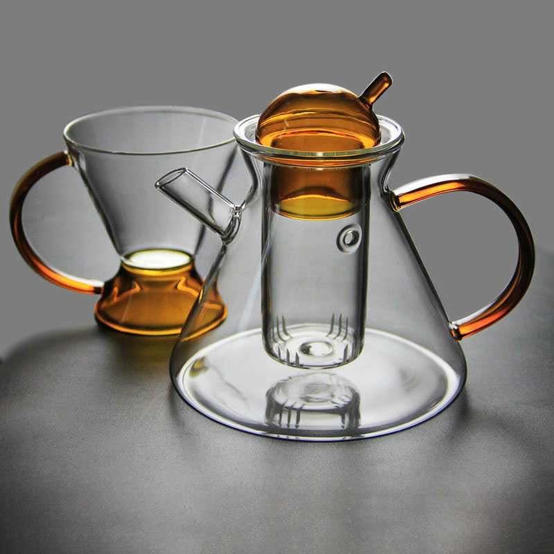 Nordische Glasteekanne/Tasse