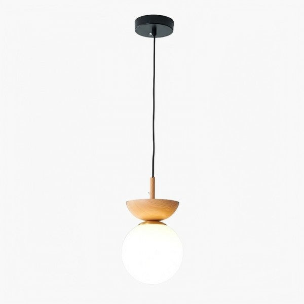 ElementBois - Lampada a sospensione nordica Half Wood