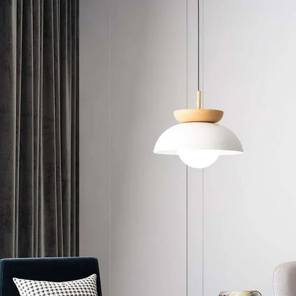 Nordic hanglamp gemaakt van halfhout