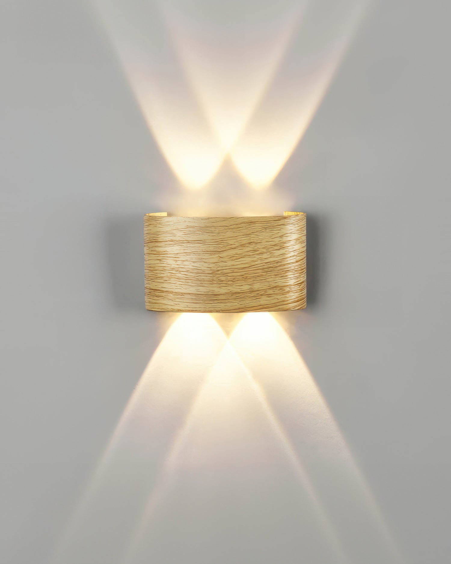 Lumina LED-Wandleuchte mit Holzmaserung