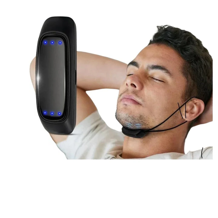 Smart Anti Snarkning Device EMS Puls Stop Snore Bärbar Bekväm Sov Bra Stoppa Snark Hälsovård Sömnapnéhjälp USB