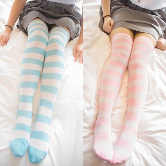 Pastel Striped Stockings