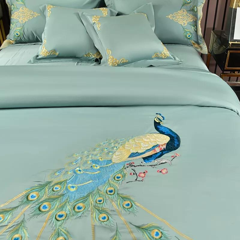 Peacock Duvet Cover Set (Egyptian Cotton, 600 TC)