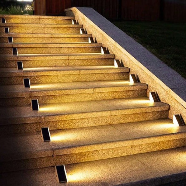 GlowGuard Solar Stair Lights – Outdoor LED Safety & Accent Lighting