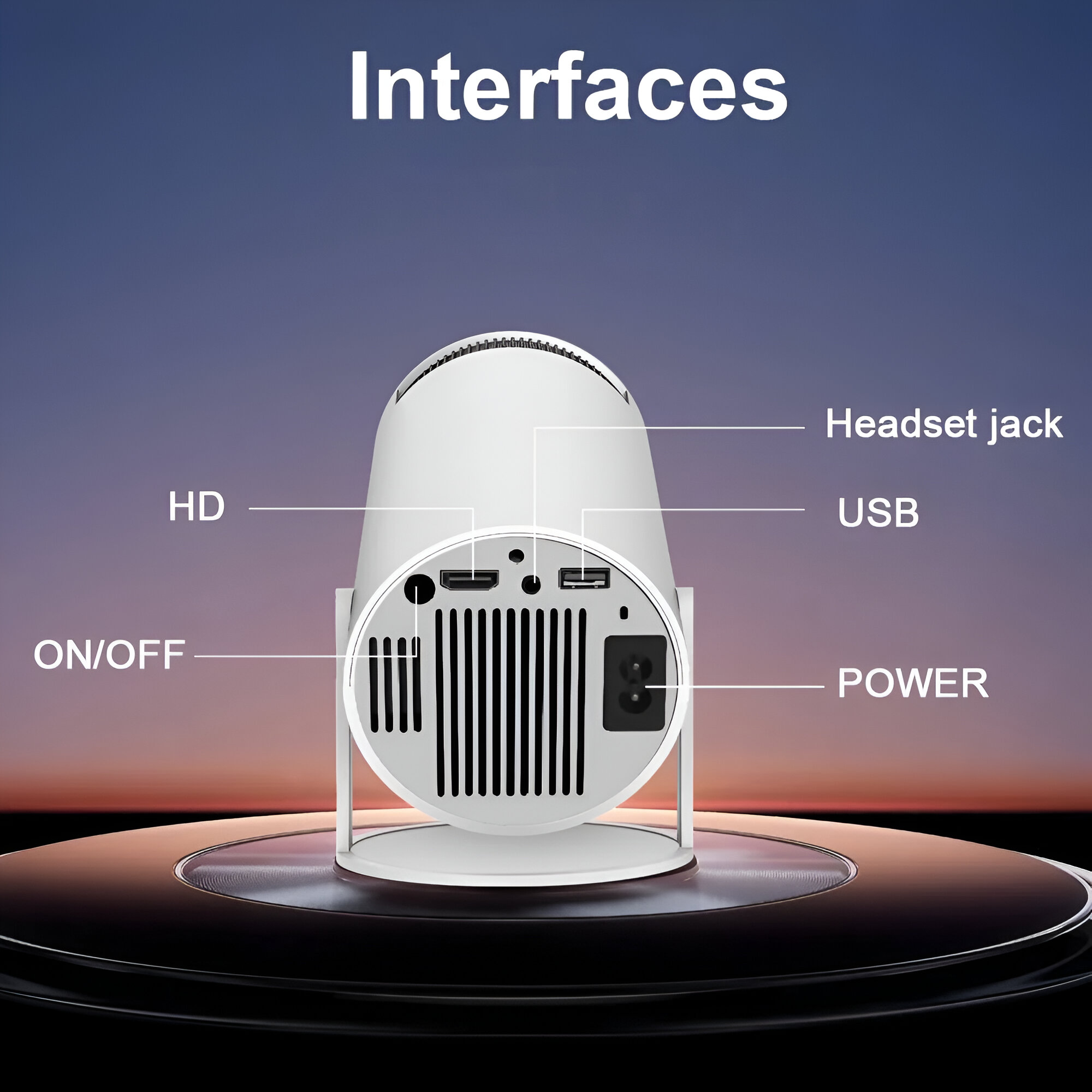 Proyector de Video Mini con WiFi6 y Bluetooth 5.0