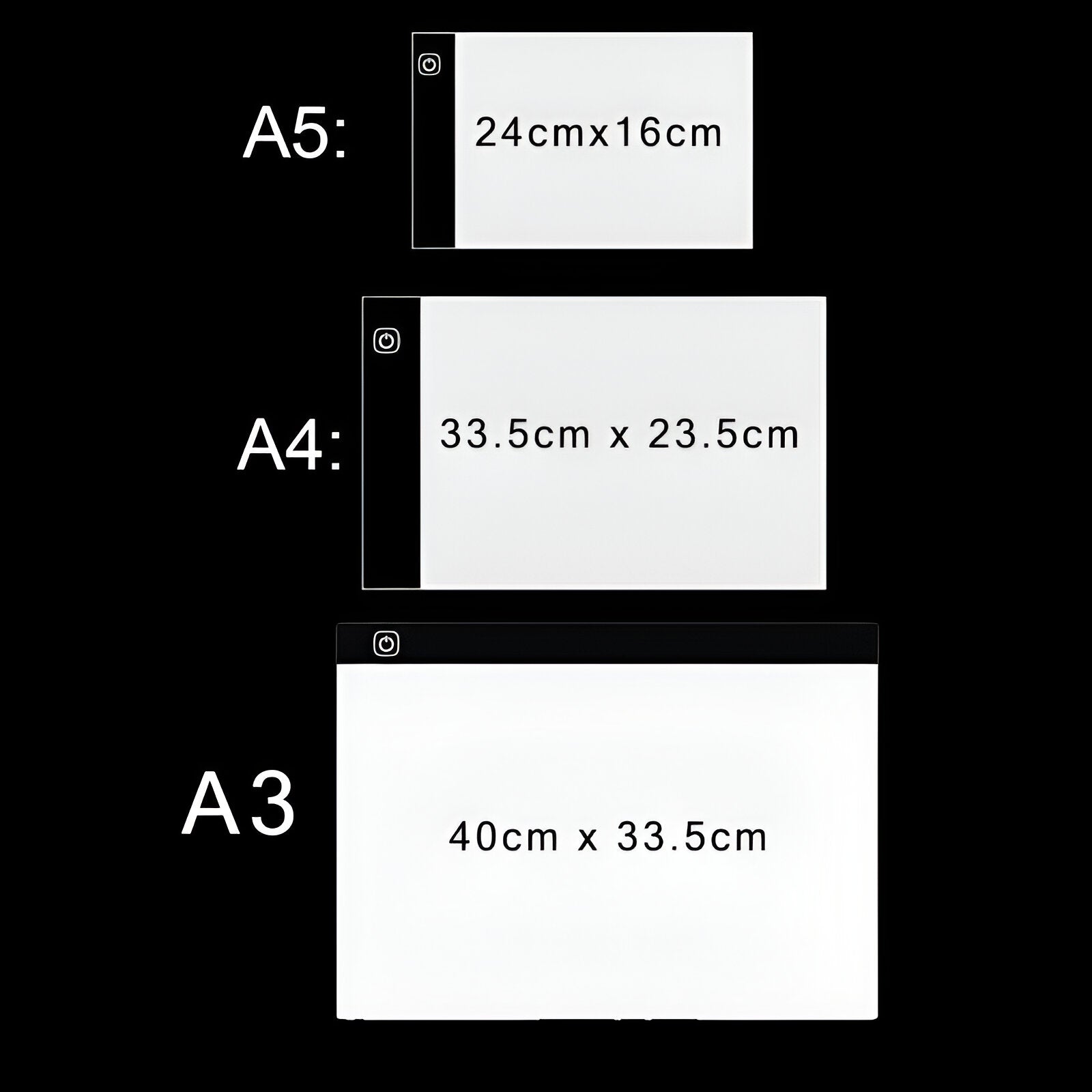 A3 A4 A5 LED jäljityspöytä