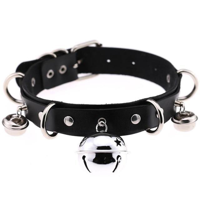 Pleather Cat Bell Collar