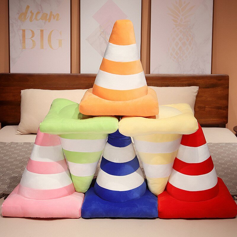 Plush 'Traffic Cone' Cosy Cushion