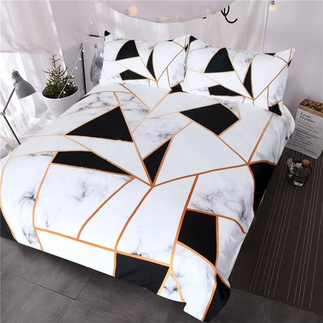 Irregular Geometric Printed Bedding Set