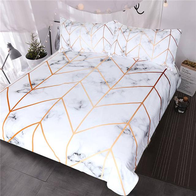 Set di biancheria da letto con stampa geometrica irregolare