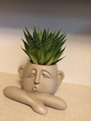 Minimalist Ceramic Abstract Head Vase