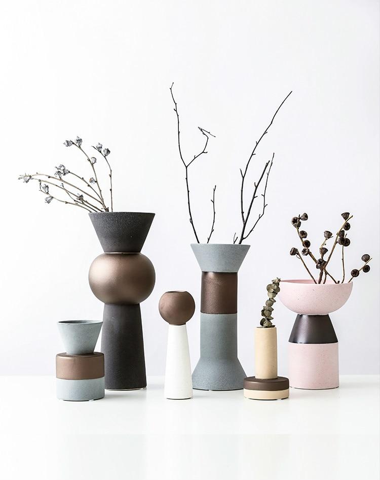 Vases en céramique de style nordique