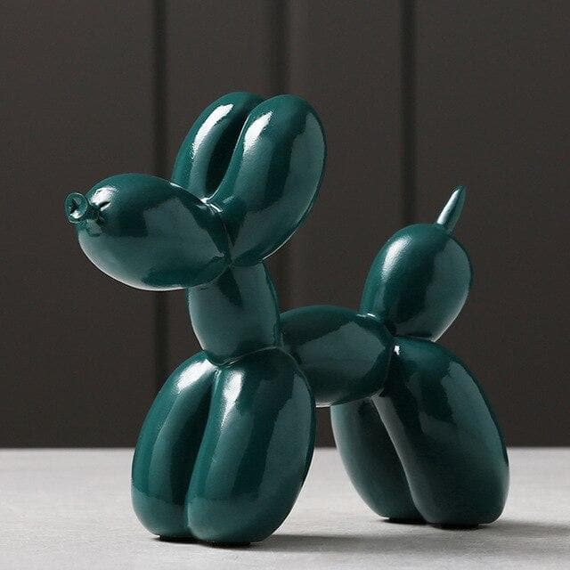 Scultura Cane Palloncino - Resina Fatta a Mano