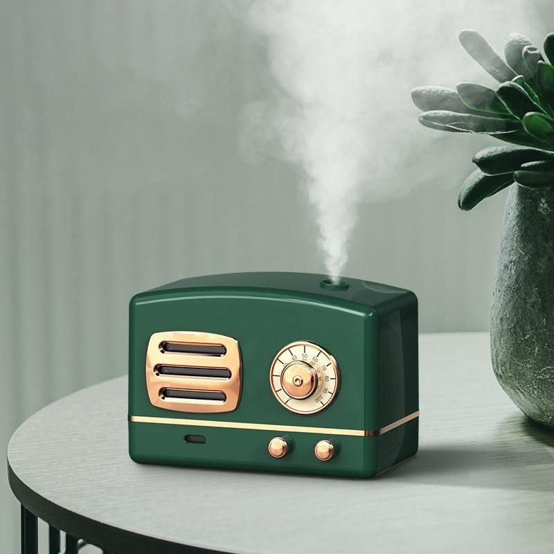 Humidificador difusor de aroma con radio retro