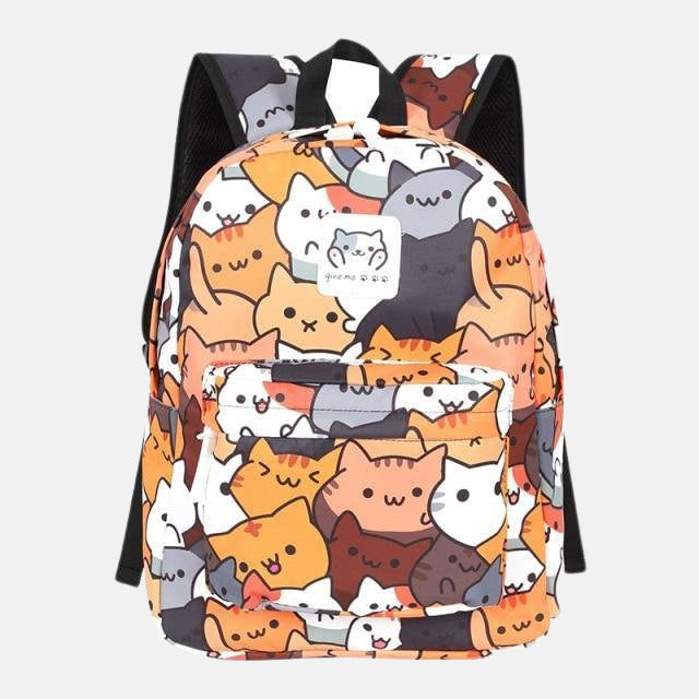 Sac à dos avec chat de dessin animé Neko