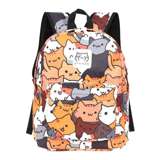 Sac à dos avec chat de dessin animé Neko