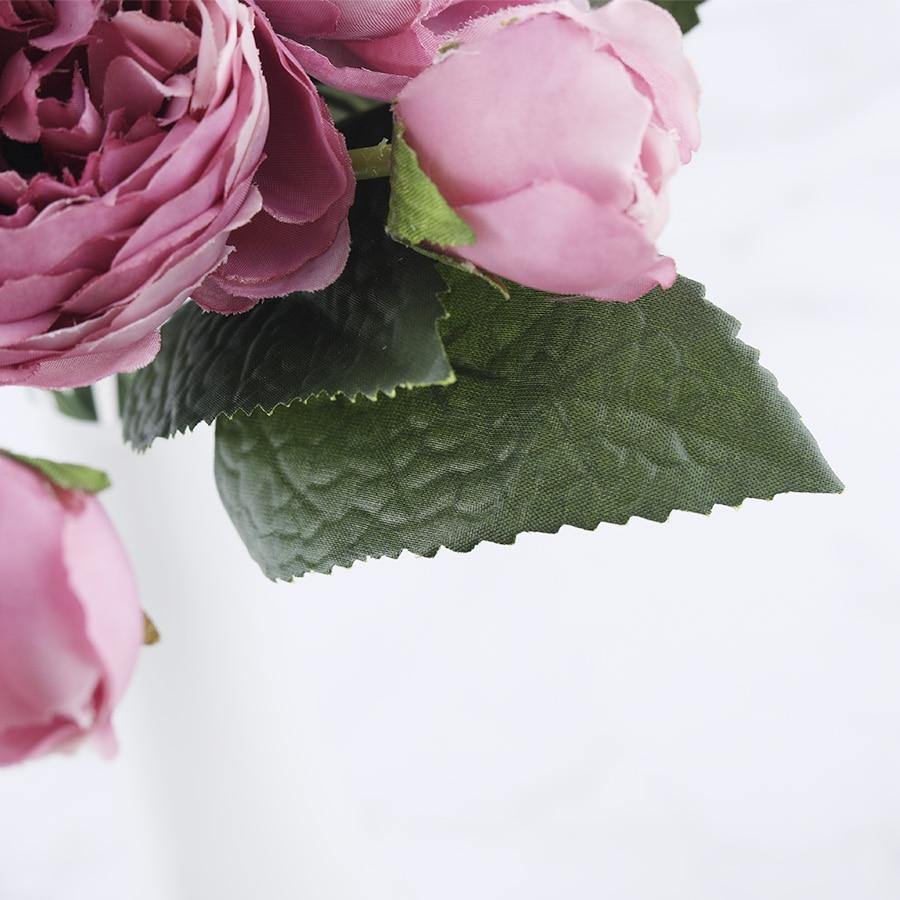 Fleurs artificielles de fausses pivoines en soie, 9 pièces