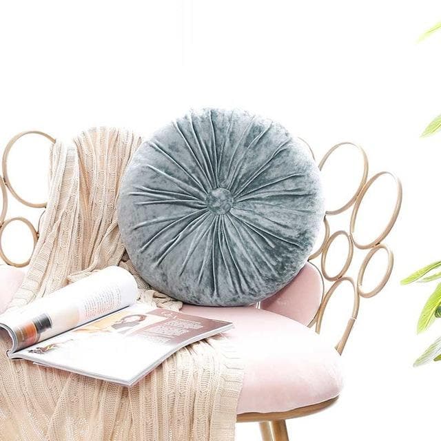 Crushed Velvet Round Pillow