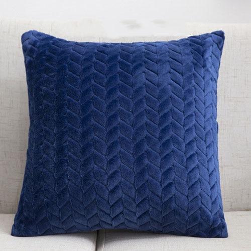 Housse de coussin en velours uni