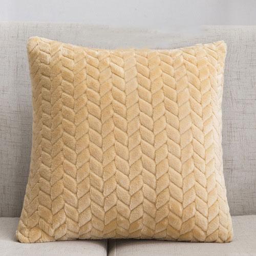 Housse de coussin en velours uni