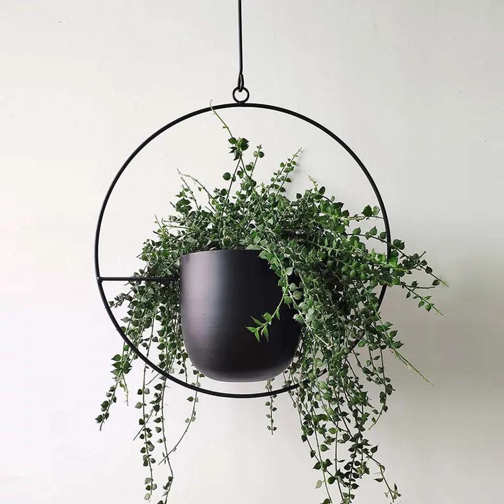 Halo Metal Hanging Planter