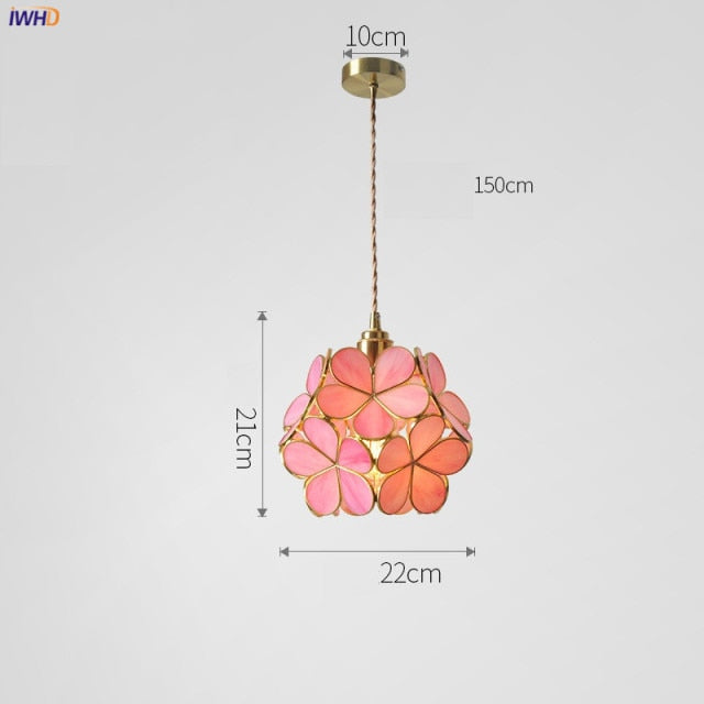 Colgante de cristal con forma de flor de Vrimlo