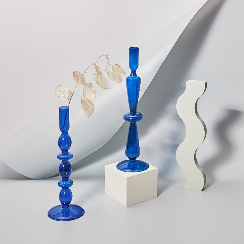 Blue Horizon Glass Taper Ljusstake & Vas Collection