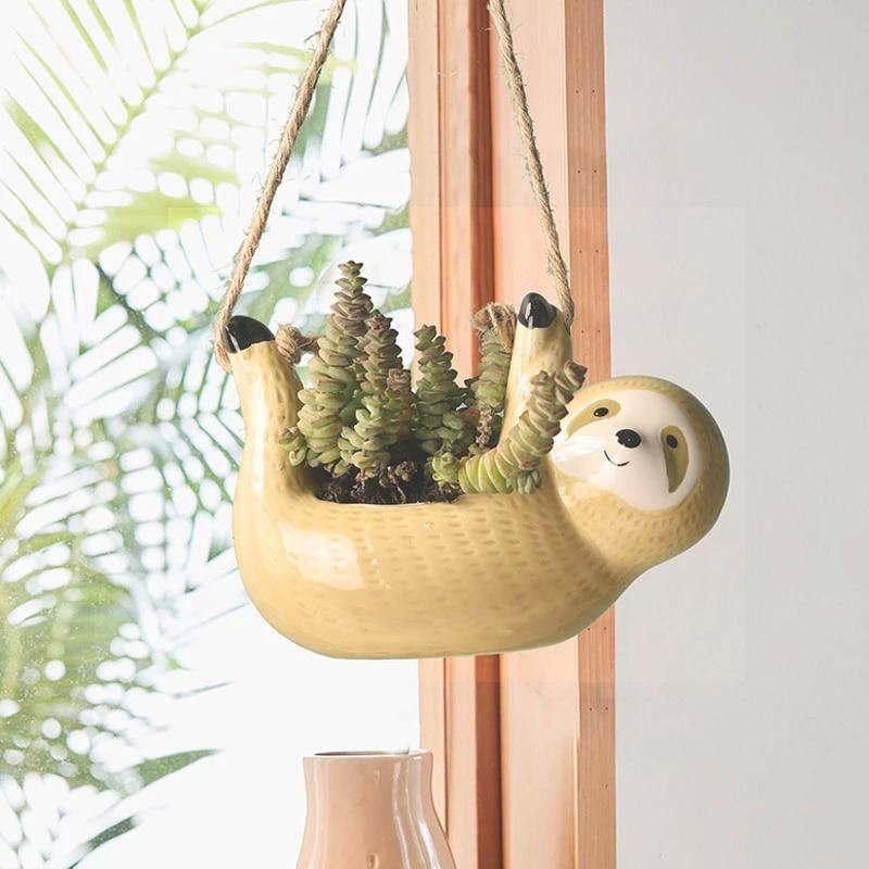 Sloth Keramisk Hängande Suckulent Planter