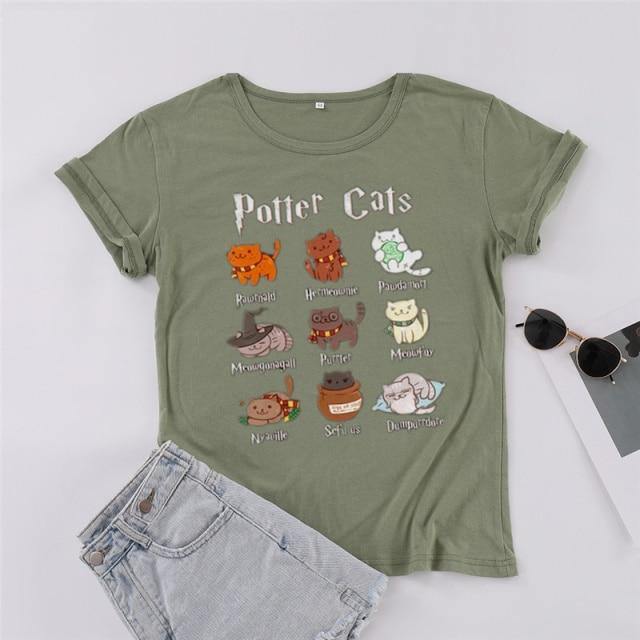 T-shirt chat Potter