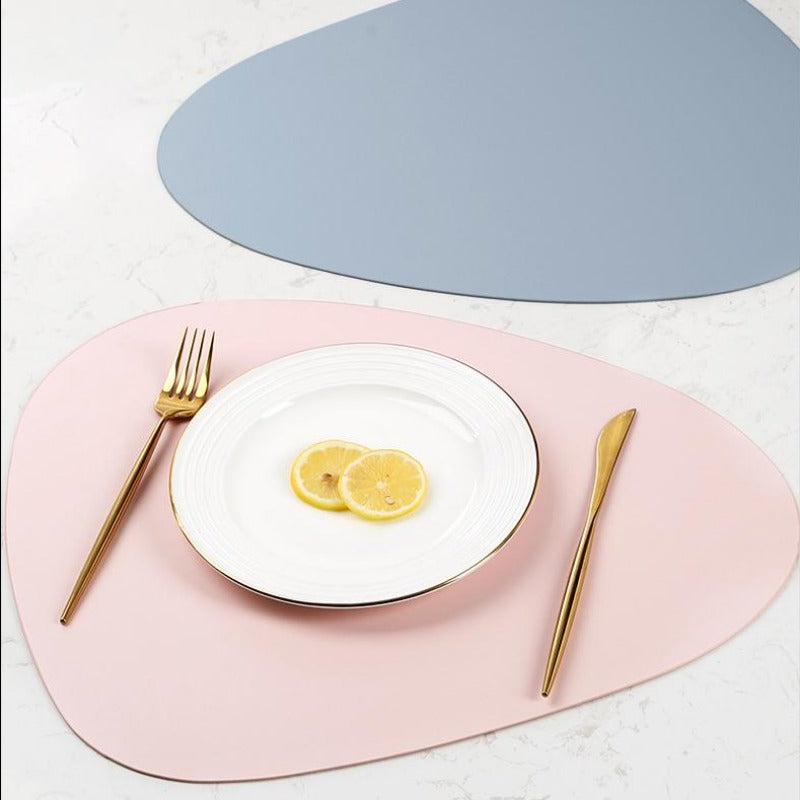 Pastel Shapes Waterproof PU Leather Placemats & Coasters