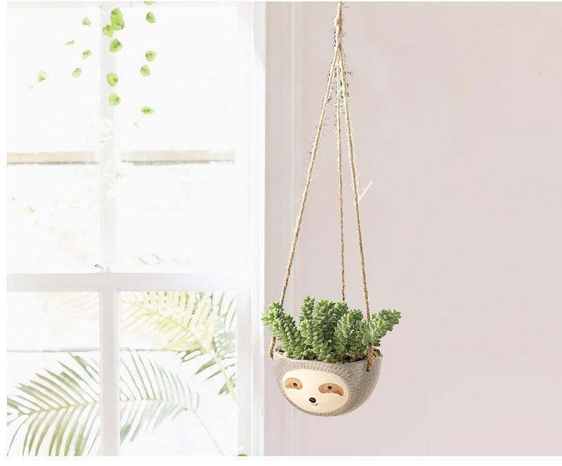 Sloth Keramisk Hengende Sukkulent Planter