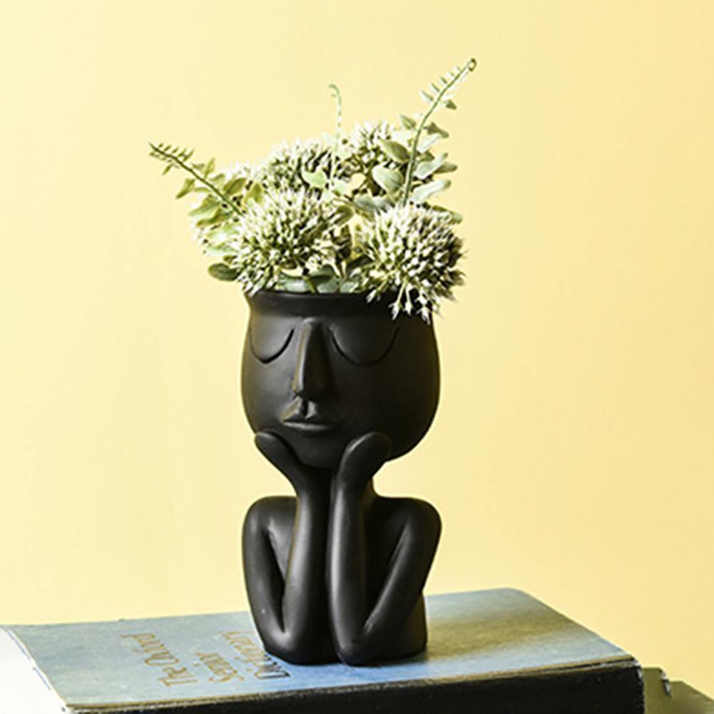 Cupping Face Resting Ceramic Planter