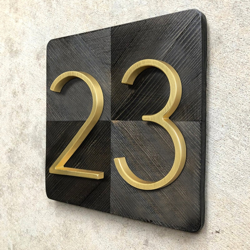 Gertrude Gold House Numbers