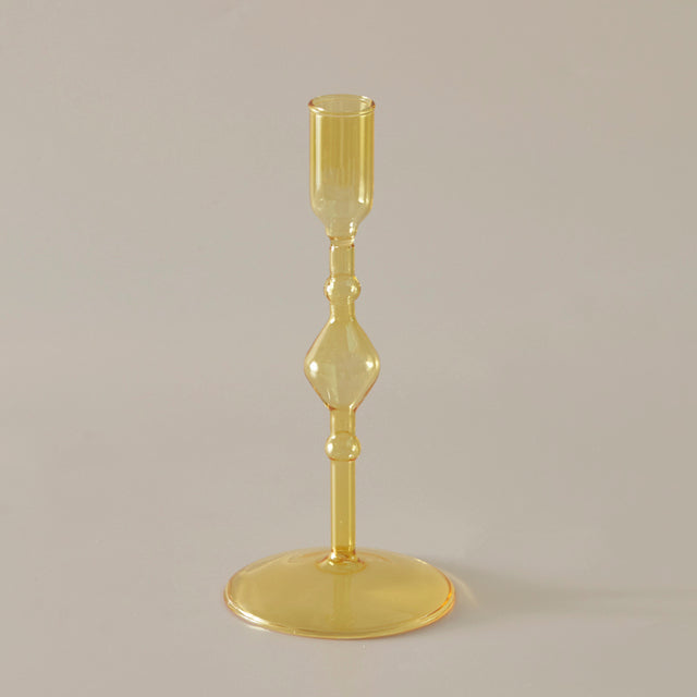 Harlow Tall Decorative Glass Taper Candlestick Holders