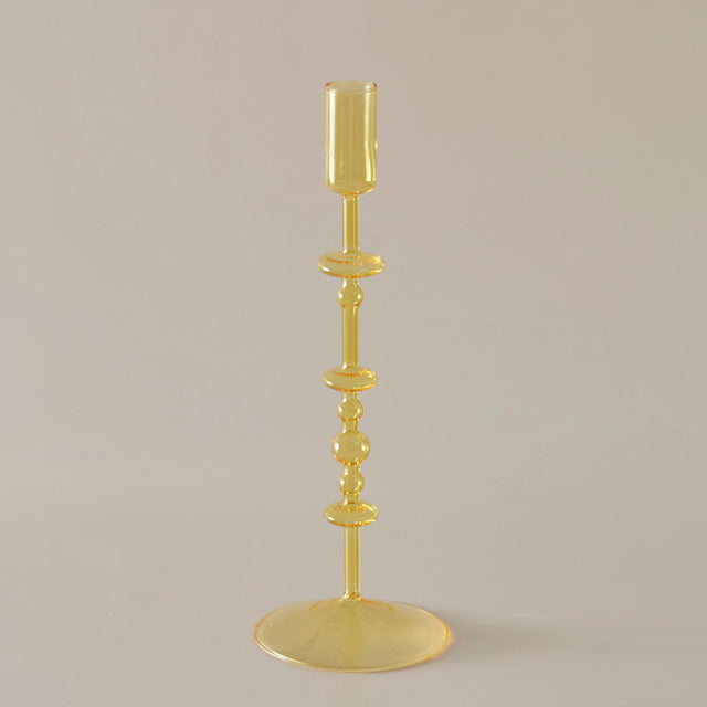 Harlow Tall Decorative Glass Taper Candlestick Holders