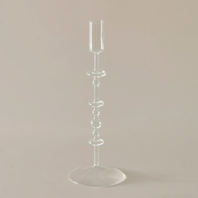 Harlow Tall Decorative Glass Taper Candlestick Holders