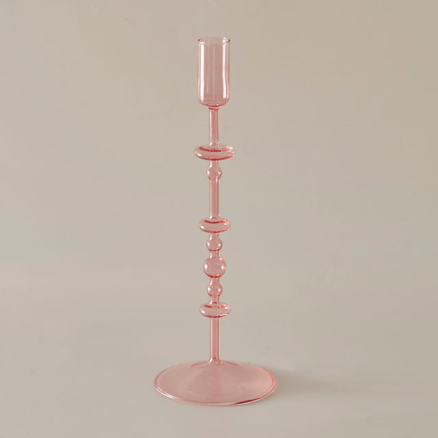 Harlow Tall Decorative Glass Taper Candlestick Holders