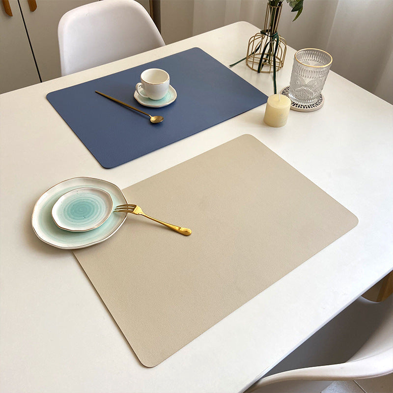 Moderne rechthoekige waterdichte PU leren placemats