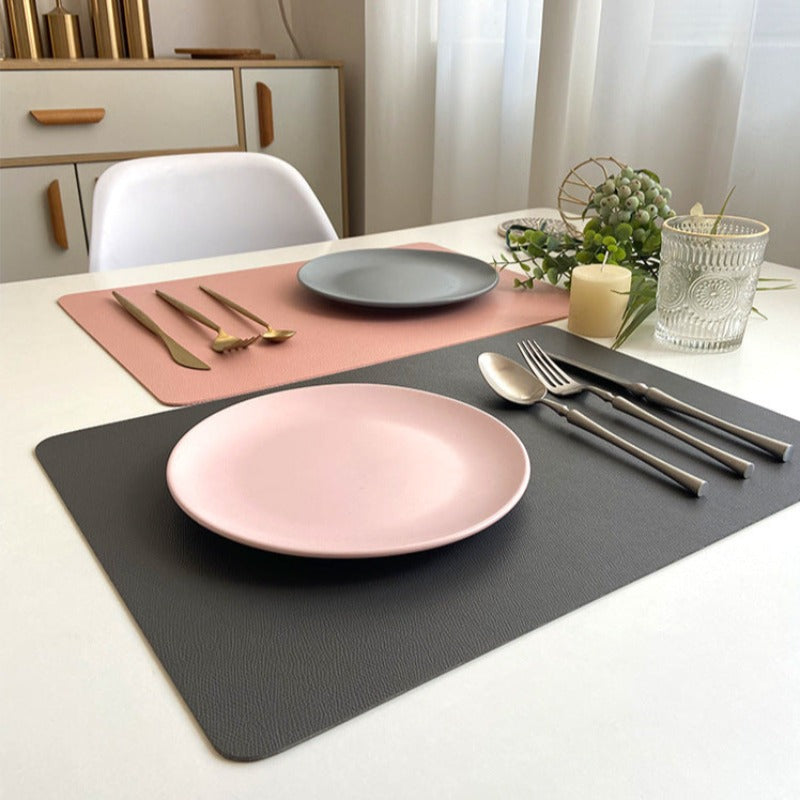 Moderne rechthoekige waterdichte PU leren placemats