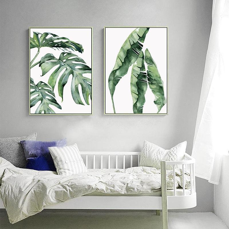 Groene bladeren | Canvas