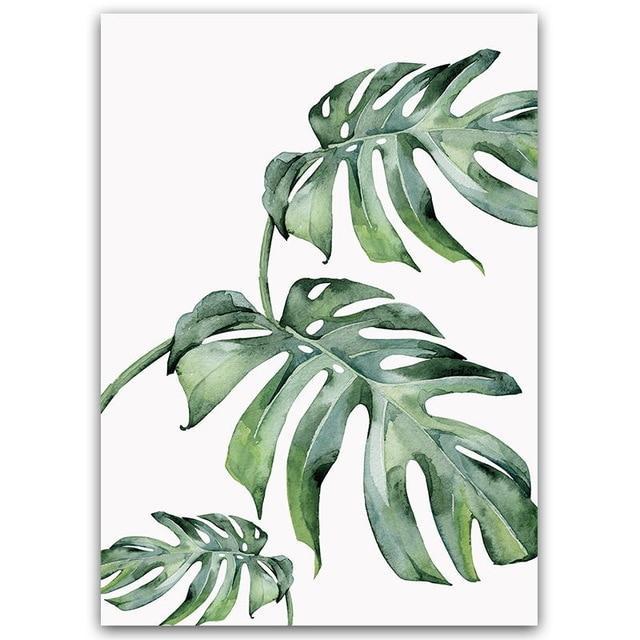 Groene bladeren | Canvas