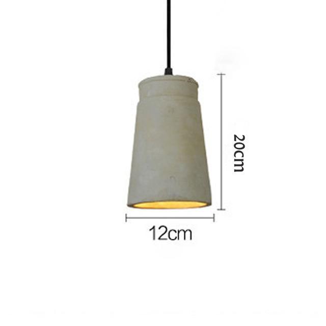 Lampes suspendues en ciment nordique