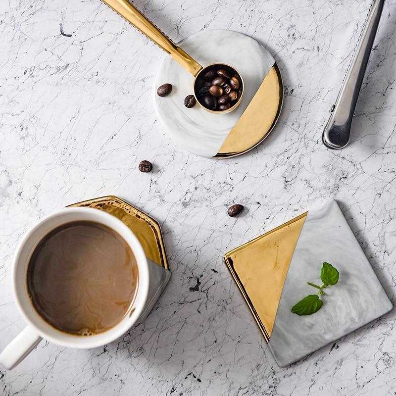 Nordic Style Marbled Ceramic Coaster