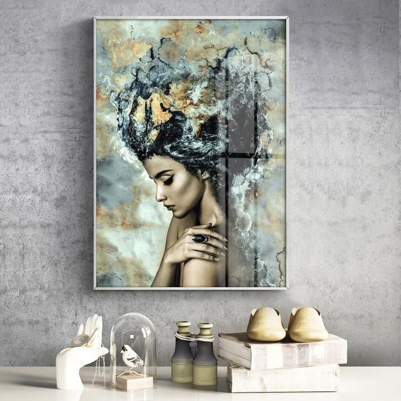 Abstract Girl Hair Whirl Canvas