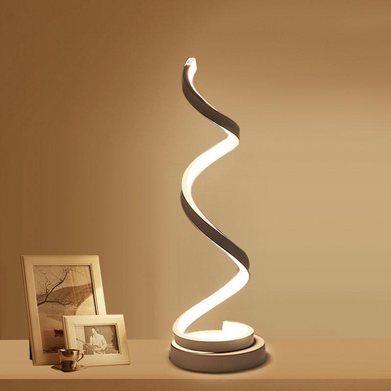 Lampe de table LED spirale moderne 20 W