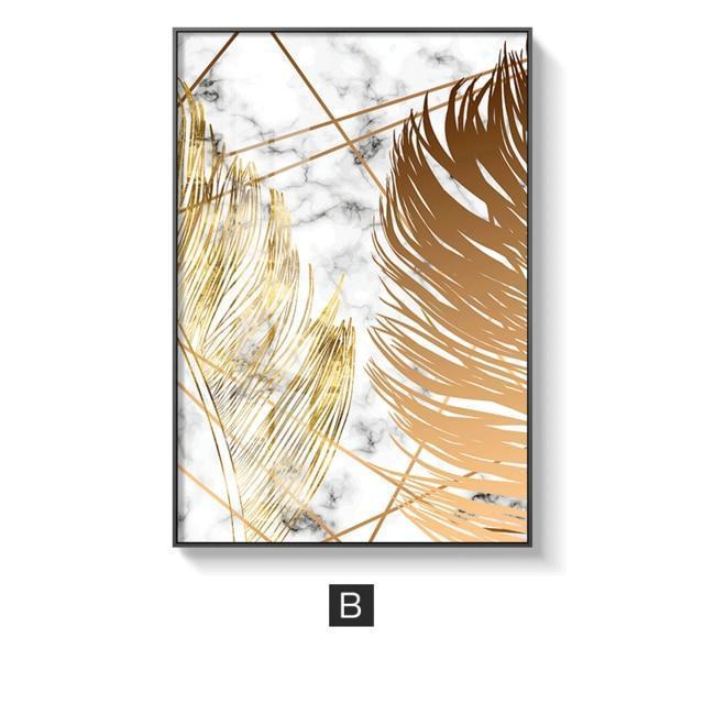 Nordic Golden Leaf | Canvas